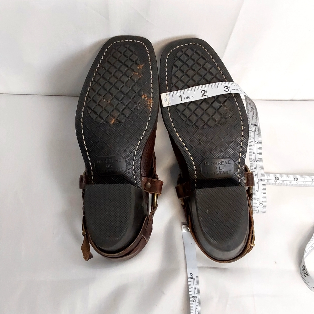 Frye Western Belted Harness Mule Slides - Picture 14 of 14